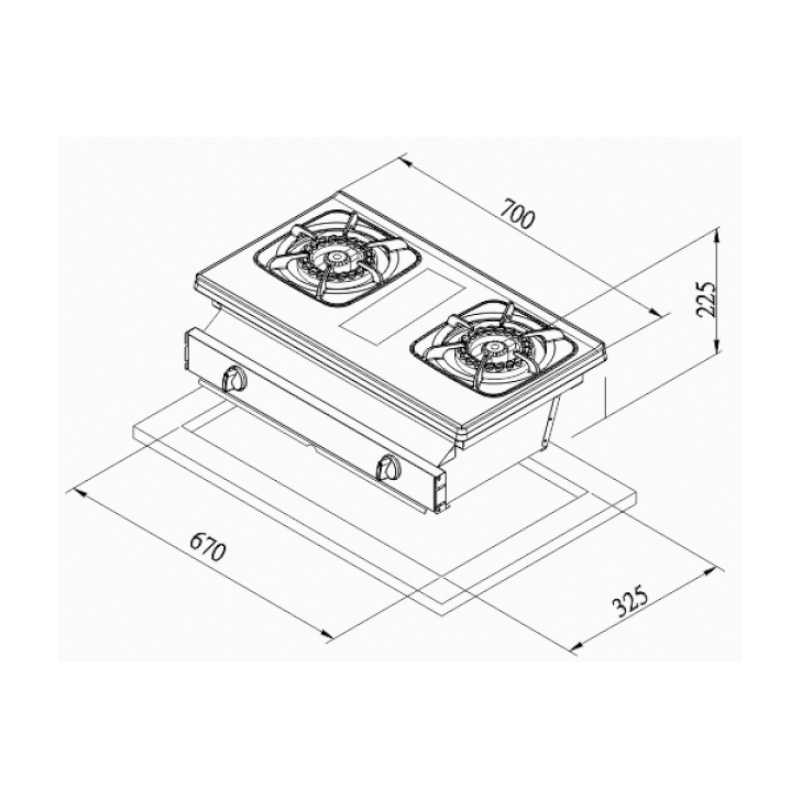 《結帳再折》莊頭北【TG-7308_LPG】一級銅爐頭嵌入爐瓦斯爐-桶裝瓦斯TG-7308(含全台安裝)
