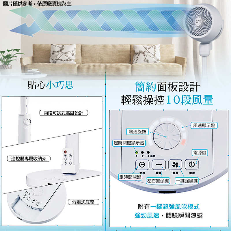 SANLUX台灣三洋【SBF-C08DU】8吋DC循環扇