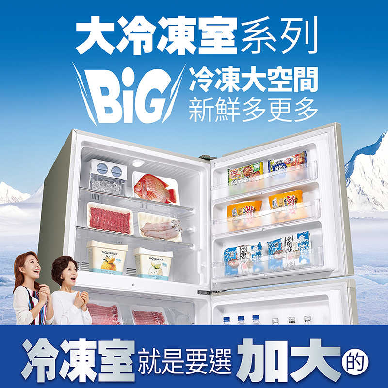 SANLUX台灣三洋【SR-V531B】535公升直流變頻雙門電冰箱1級-大冷凍庫(含標準安裝)