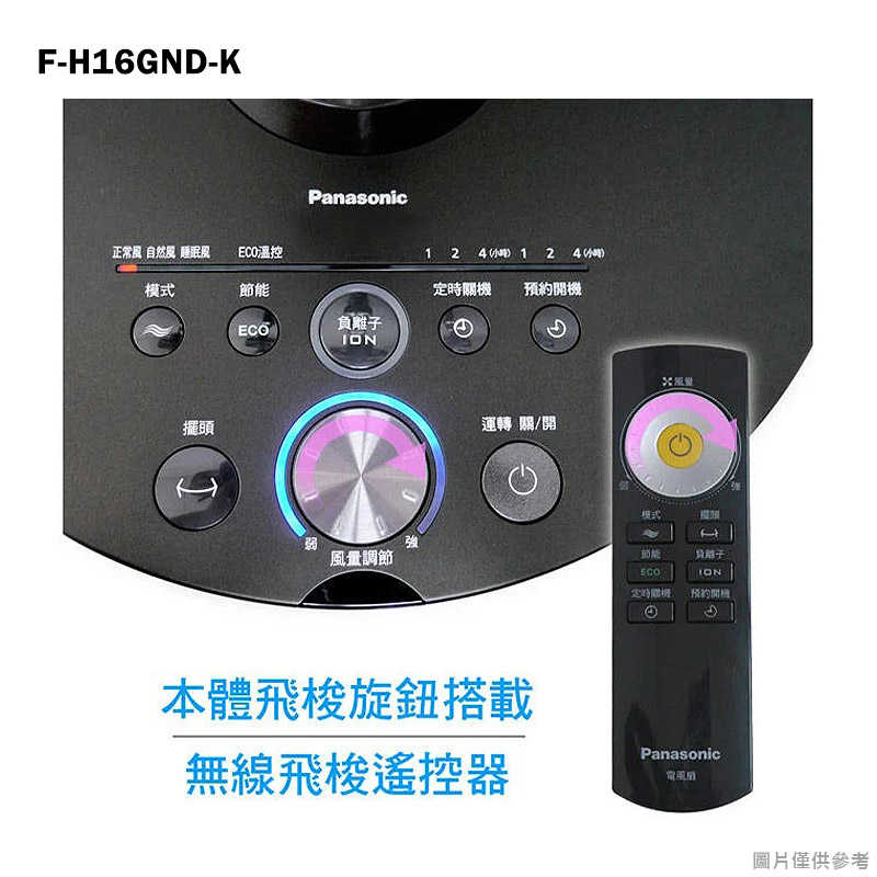 Panasonic國際家電【F-H16GND】16吋7枚扇DC直流馬達旗艦型電風扇-科技灰