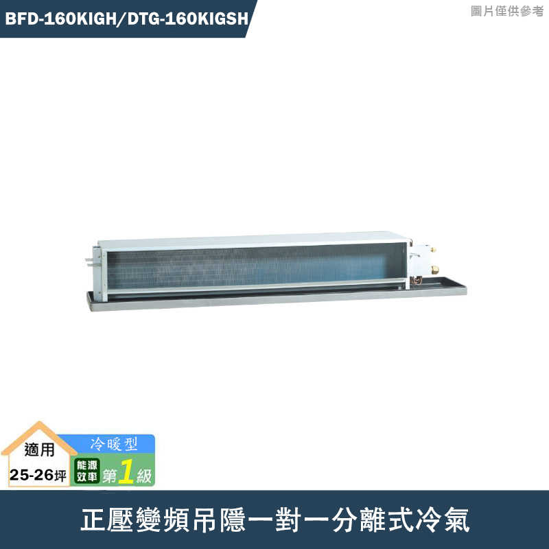 華菱【BFD-160KIGH/DTG-160KIGSH】正壓變頻吊隱一對一分離式冷氣(冷暖)1級(含標準安裝)