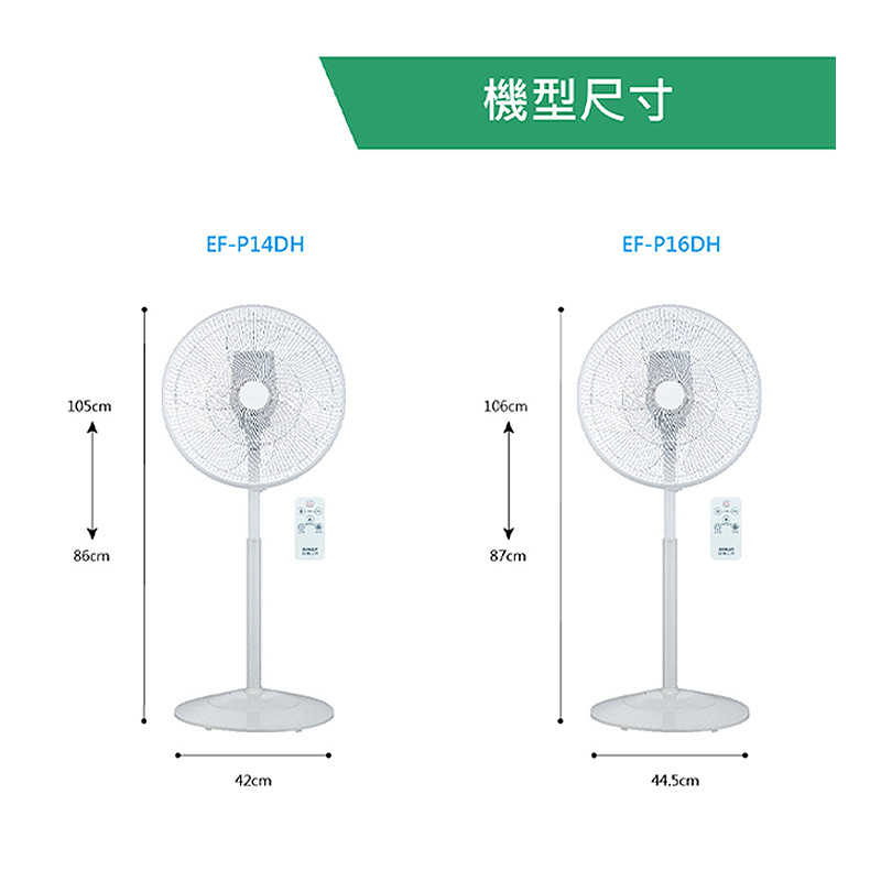 SANLUX台灣三洋【EF-P14DH1】14吋DC遙控電風扇(立扇)