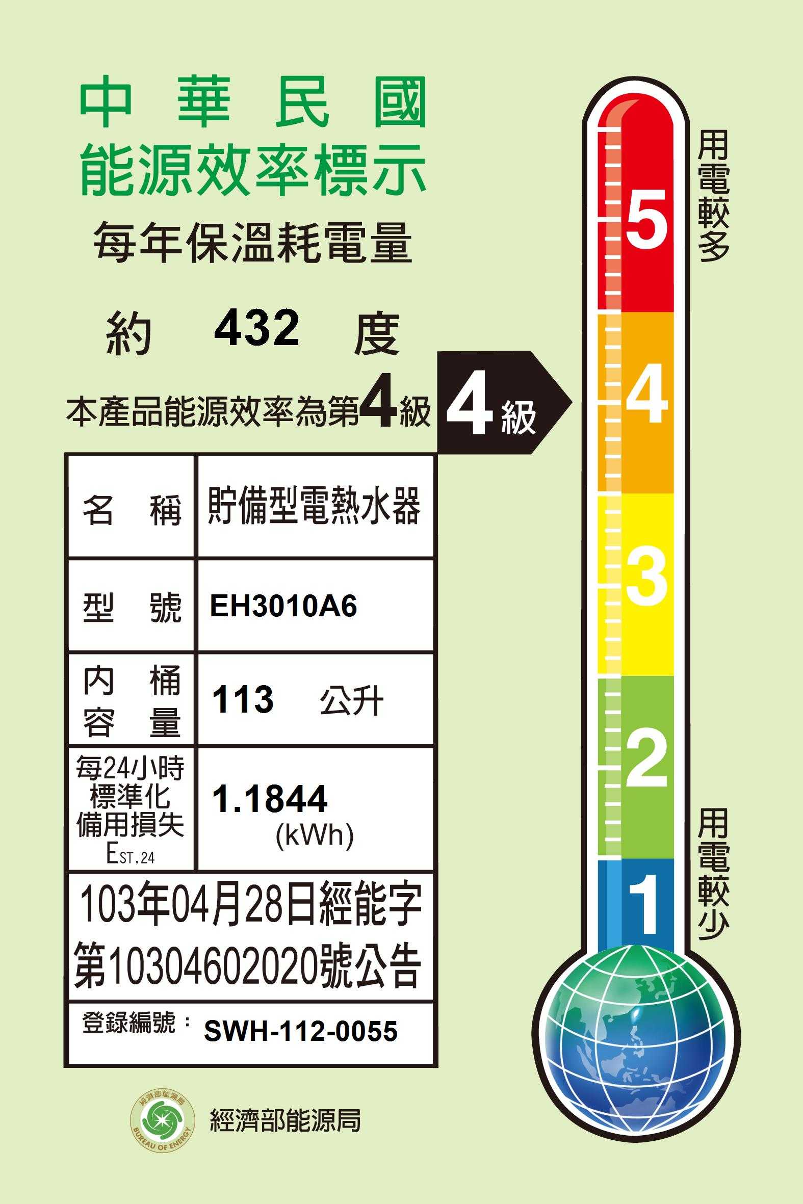 櫻花【EH3010A6】落地直立式30加侖儲熱式電熱水器 含全台安裝