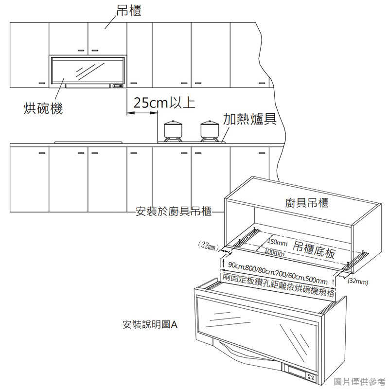 喜特麗【JT-3680QW】80cm電子鐘懸掛式烘碗機-臭氧(含標準安裝)