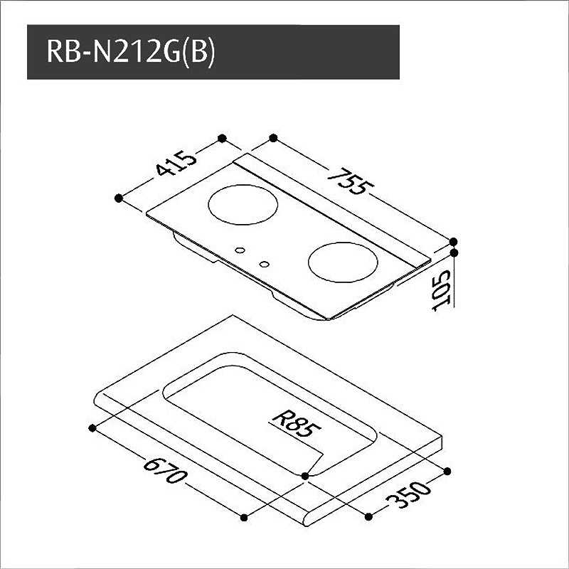 林內【RB-N212G(B)_NG1】檯面式內焰雙口爐二口爐瓦斯爐(黑波/LED旋鈕) 天然氣(含全台安裝)