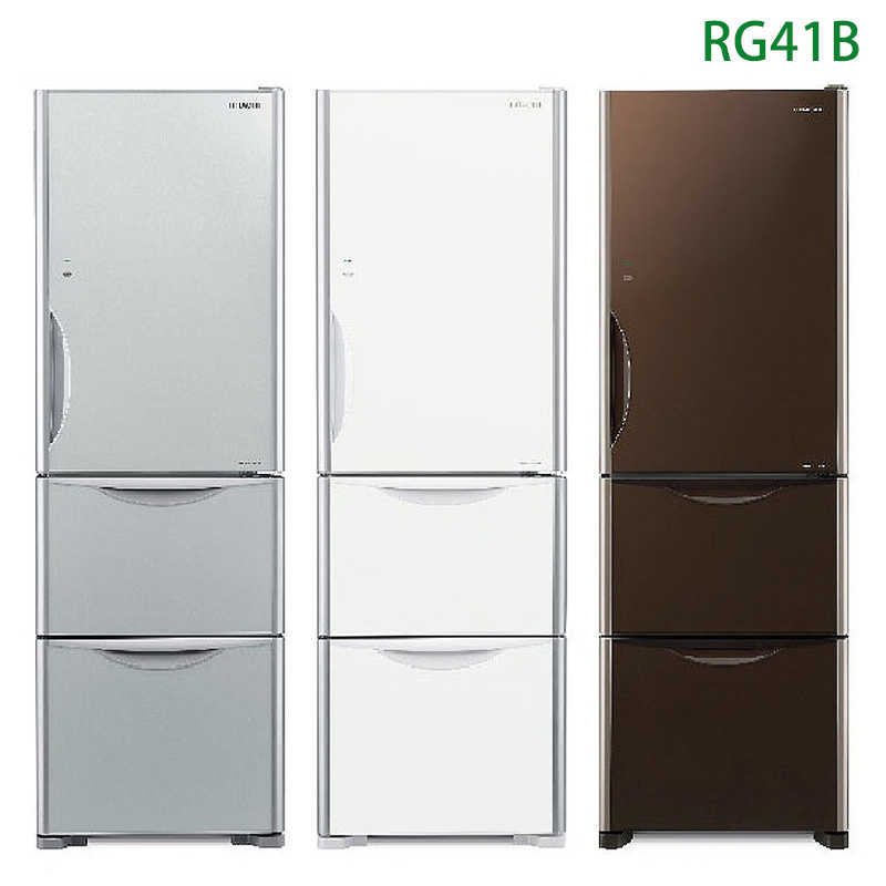 【促】《來電最便宜》日立家電【RG41B-GBW】394公升三門琉璃棕右開冰箱(標準安裝)同RG41B