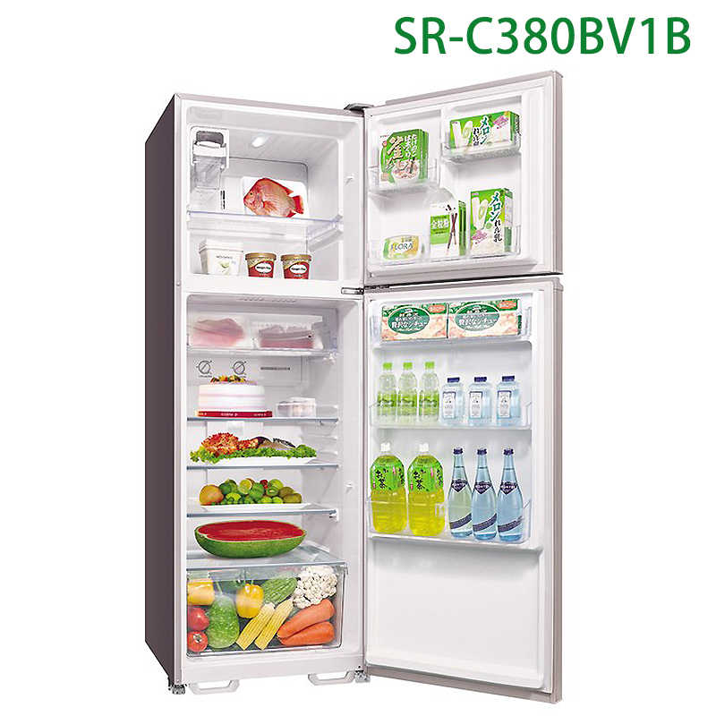 SANLUX台灣三洋【SR-C380BV1B】380公升雙門變頻電冰箱(大蔬果室)(標準安裝)