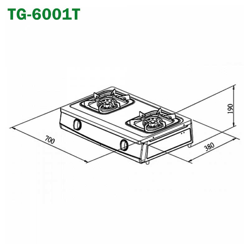 《結帳再折》莊頭北【TG-6001T_LPG】二口傳統瓦斯爐-桶裝瓦斯 (全台安裝)