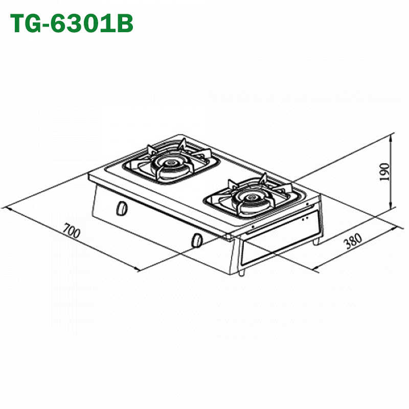 《結帳再折》莊頭北【TG-6301B_LPG】二口純銅傳統瓦斯爐-桶裝瓦斯 (全台安裝)