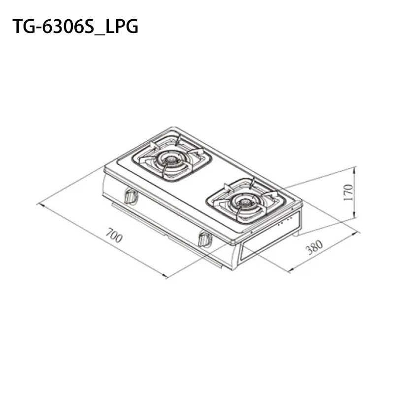 《結帳再折》莊頭北【TG-6306S_LPG】二口純銅傳統瓦斯爐-桶裝瓦斯(全台安裝)