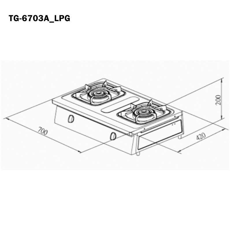 《結帳再折》莊頭北【TG-6703A_LPG】純銅三環瓦斯爐-桶裝瓦斯(含全台安裝)