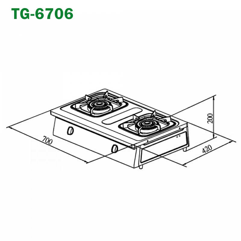 莊頭北【TG-6706_NG1】溼鍋零秒點火三環台爐-天然氣 (全台安裝)