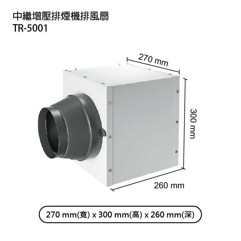 莊頭北【TR-5001】中繼增壓排煙機排風扇