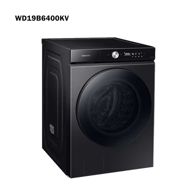 SAMSUNG三星【WD19B6400KV】19+11KG蒸洗脫烘AI智慧滾筒洗衣機 黑(含基本安裝)