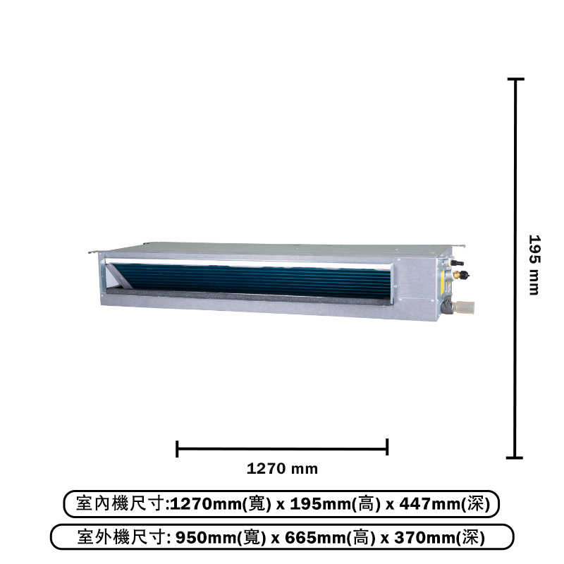 華菱【HSBF-72KIGH/BHO-72KIGSH】正壓變頻吊隱一對一分離式冷氣(冷暖)1級(含標準安裝)