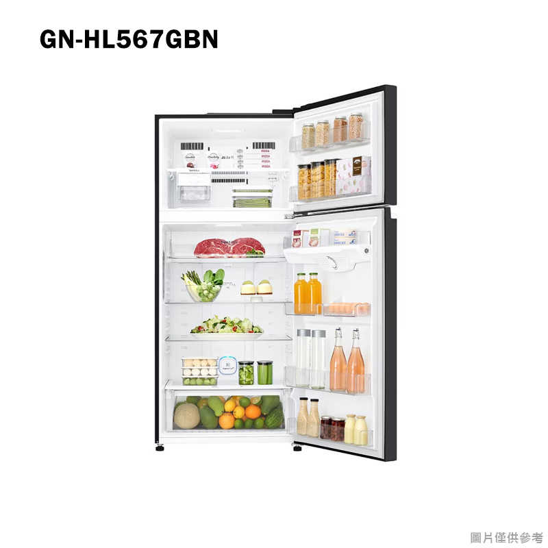 LG樂金【GN-HL567GBN】525公升變頻雙門冰箱 鏡面曜石黑(含標準安裝)