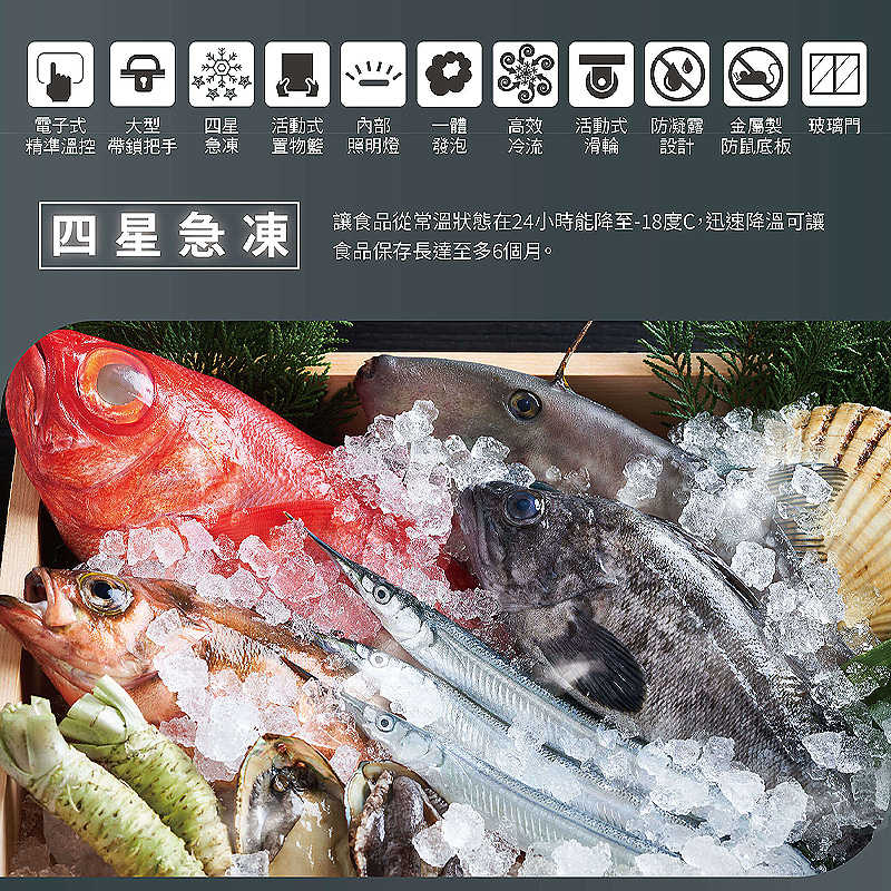 禾聯【HFZ-20L2V】200L 臥式變頻冷凍櫃 (標準安裝)