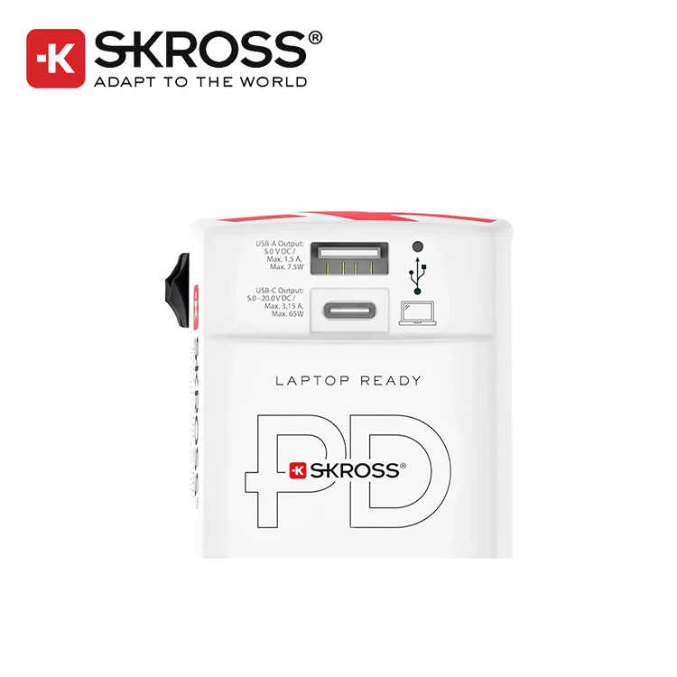 【94號鋪】瑞士Skross 65W Type-C/USB PD 旅行萬國插頭氮化鎵充電器(1A1C)