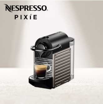 Nespresso 膠囊咖啡機 Pixie 贈送 晨間咖啡時光50顆組
