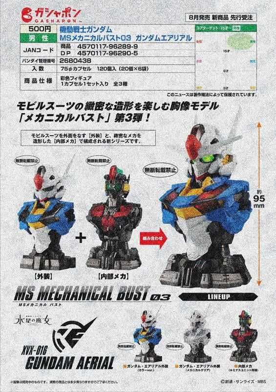 【誥誥玩具箱】現貨 日版 扭蛋 BANDAI MS MECHANICAL BUST 3 機械胸像 風靈鋼彈 全3款