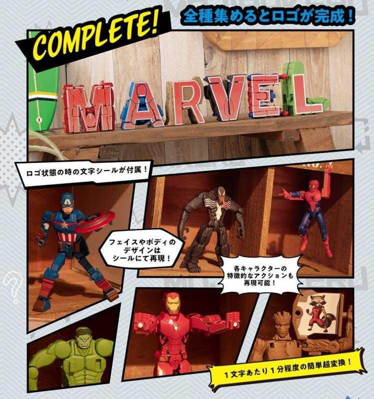 【誥誥玩具箱】特價現貨 日版 BANDAI盒玩 超變換 文字 漫威 MARVEL Complete Box 中盒套組