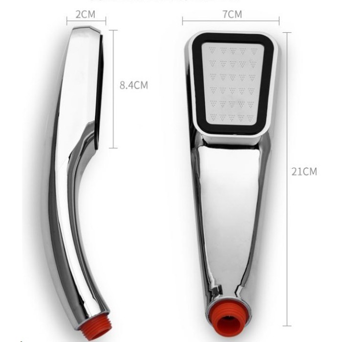 超強增壓蓮蓬頭 超強水柱 國際標準4分口徑 300個小洞電鍍握把洗澡淋浴節水 【RA0095】 蓮蓬頭+不鏽鋼軟管