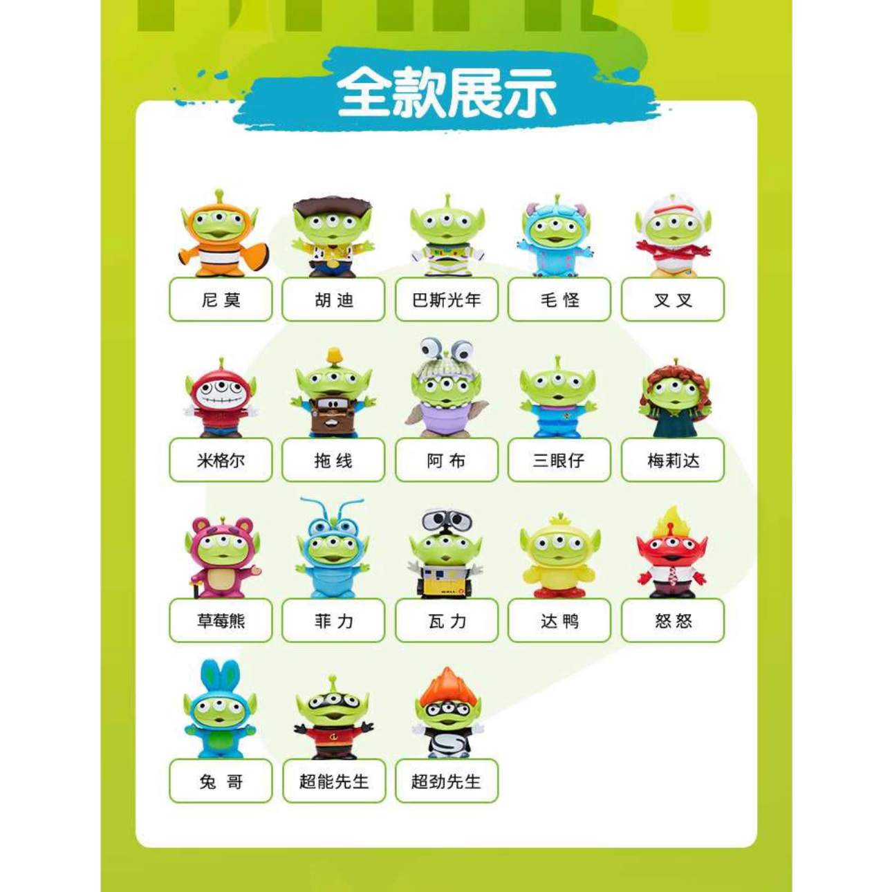 【⚜️FLY OUT⚜️】『現貨』迪士尼 皮克斯 三眼怪 三眼仔 變裝系列 Q萌 公仔 盲袋 全18款