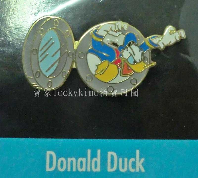 【唐老鴨 徽章 Donald Duck 生氣 憤怒 愛生氣 追逐】DISNEY 華特迪士尼 100年 胸章 針 船艙口