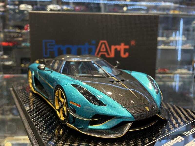 吉華科技＠ 1/18 FrontiArt Koenigsegg Regera Peacock Blue (樹酯車)