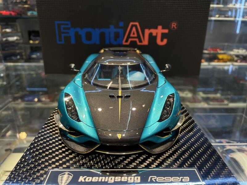 吉華科技＠ 1/18 FrontiArt Koenigsegg Regera Peacock Blue (樹酯車)