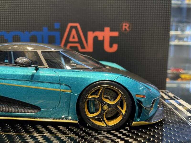 吉華科技＠ 1/18 FrontiArt Koenigsegg Regera Peacock Blue (樹酯車)