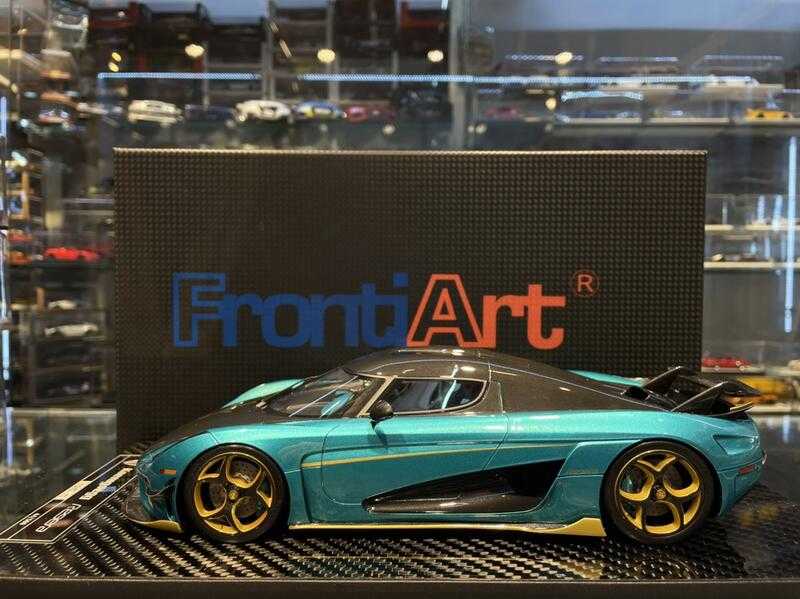 吉華科技＠ 1/18 FrontiArt Koenigsegg Regera Peacock Blue (樹酯車)