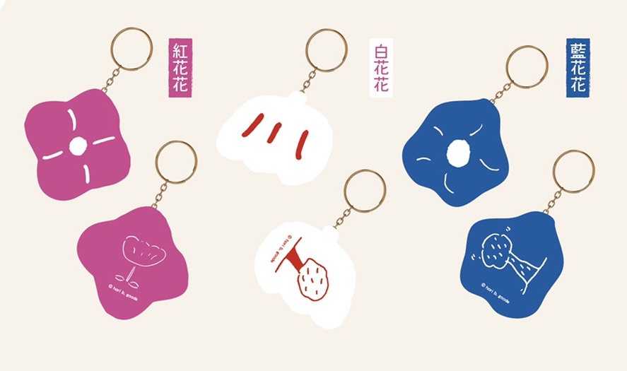 輪播商品：紅林插畫鑰匙圈圈