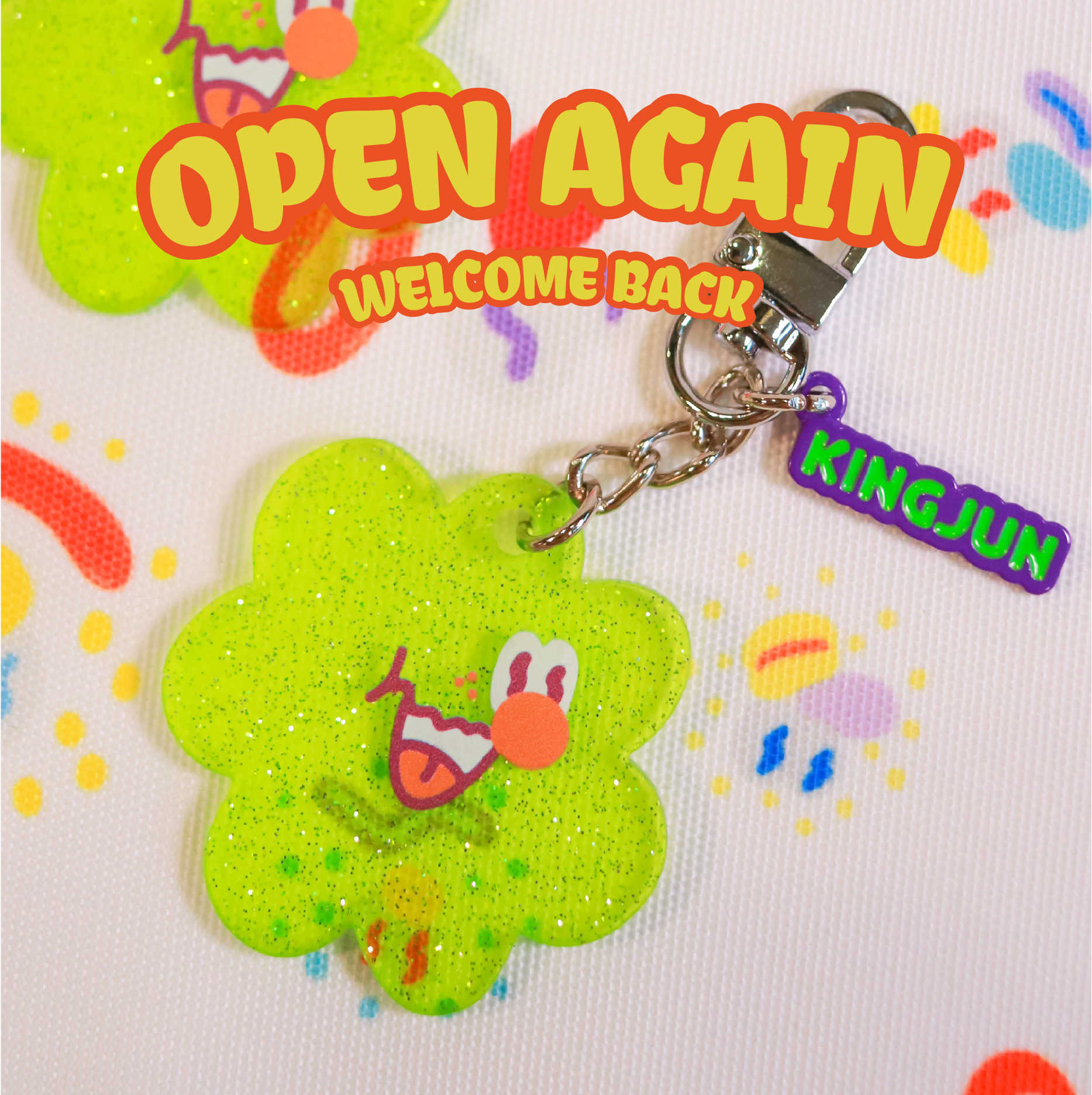 輪播商品：閃粉細菌系列 airpods吊飾