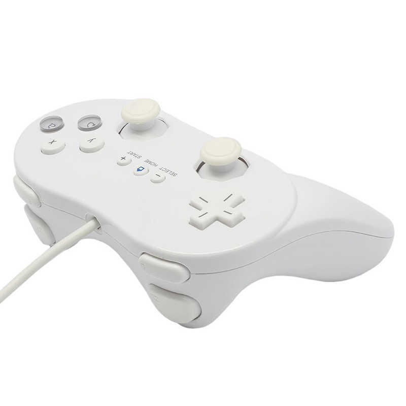現貨 副廠 Wii Wii U 有線 傳統 手把 搖桿 控制器 PRO 白色 / 老爺子