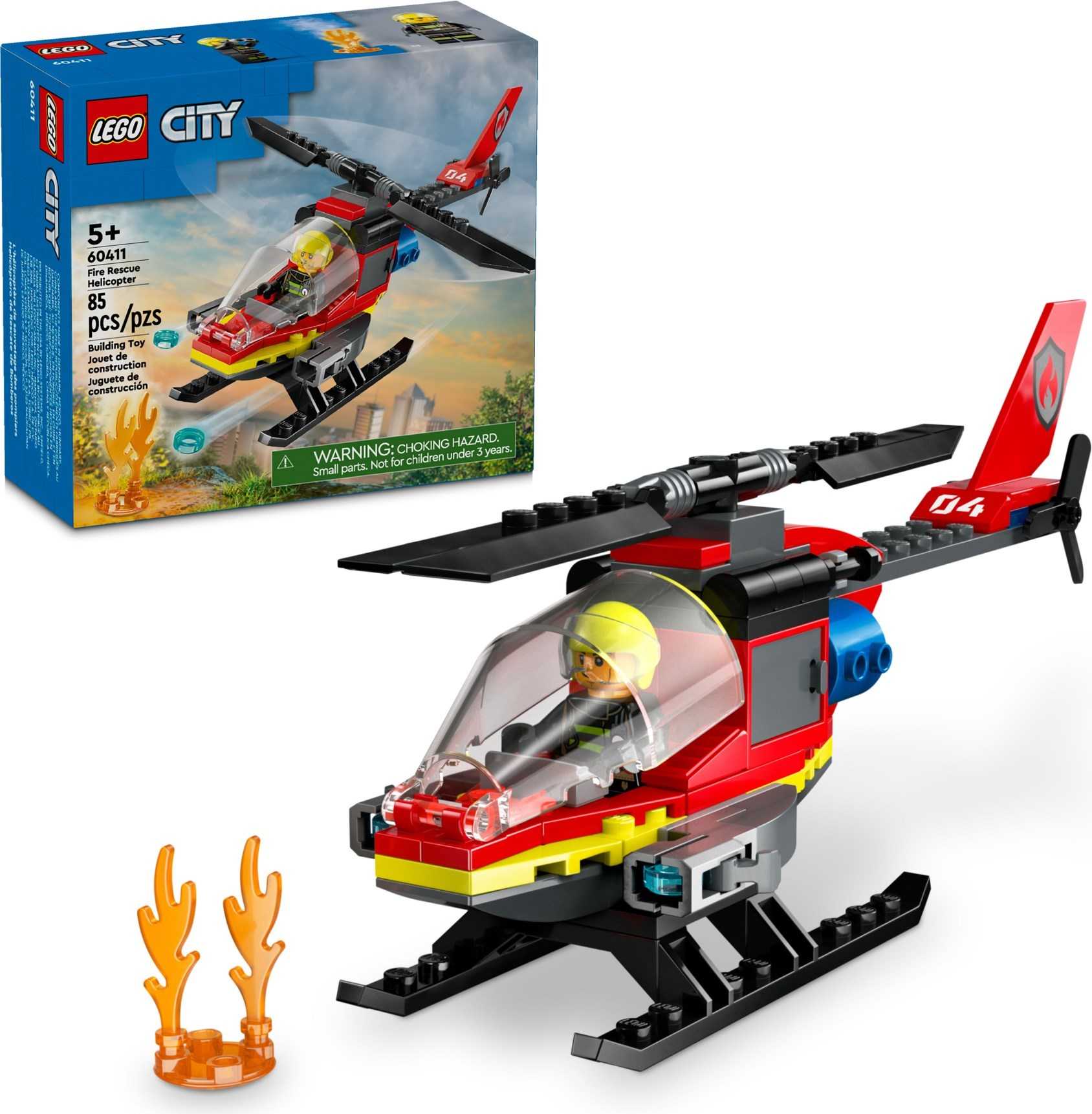 電積系 樂高 LEGO 60411 消防救援直升機 City