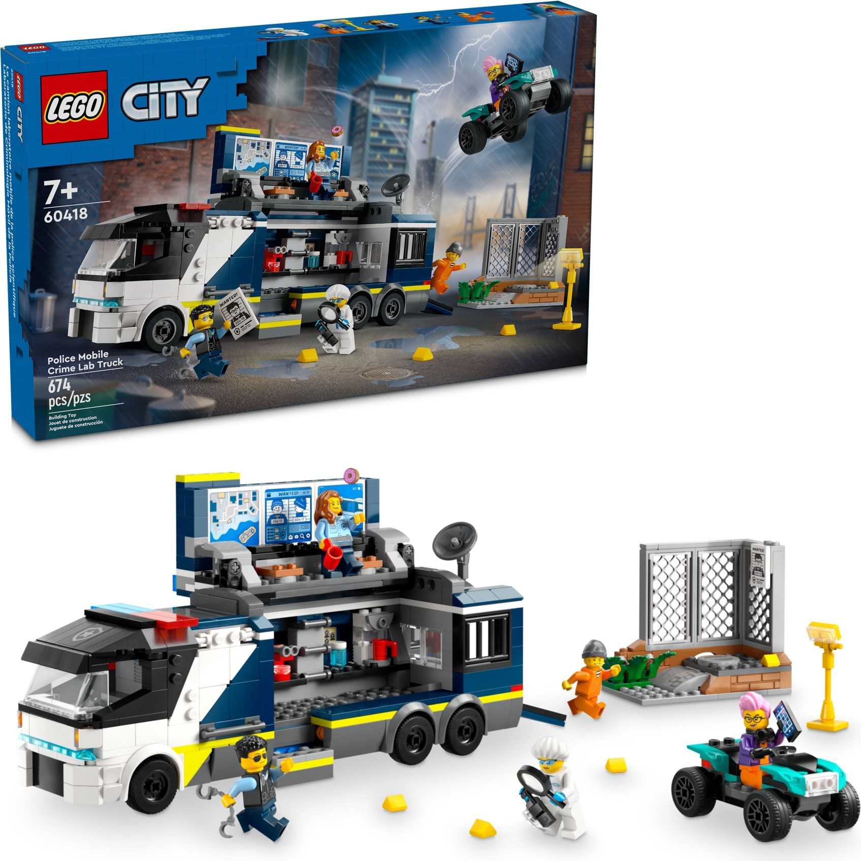 🟦電積系🟩樂高🟥LEGO 60418 警察行動刑事實驗室🟨City