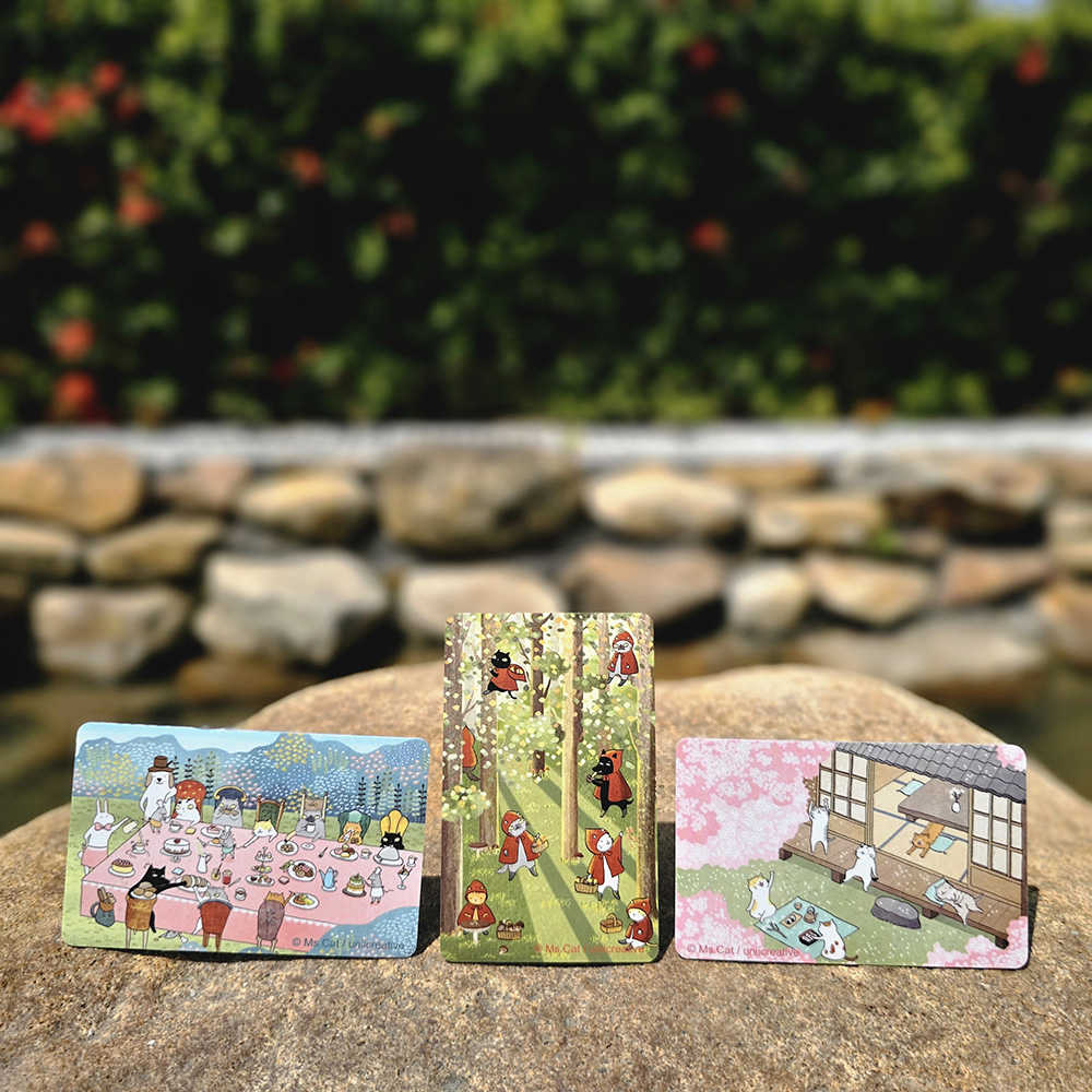 【一卡通】貓小姐Ms.Cat 春天系列 貓咪夢遊仙境 / 森林裡的小紅貓 / 與貓賞櫻