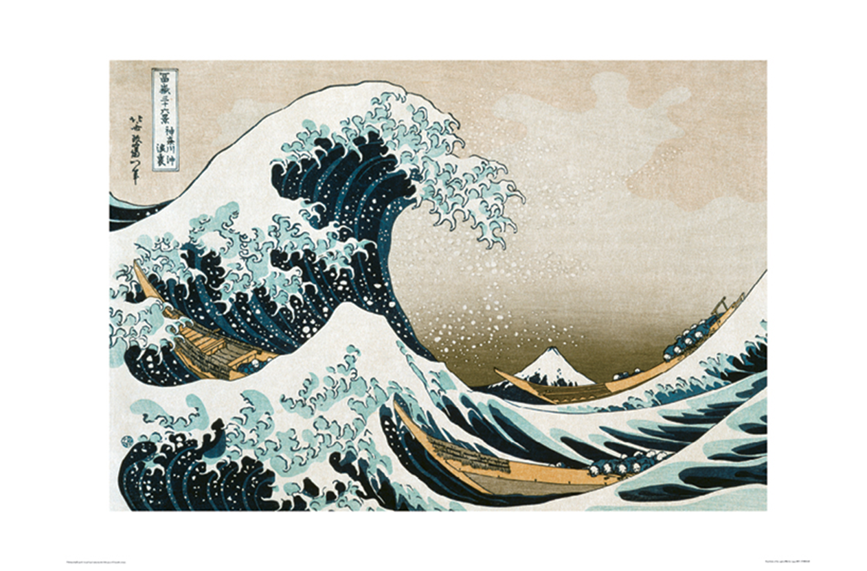 【浮世繪】神奈川沖浪裏 進口複製畫 葛飾北齋 Hokusai (Great Wave off Kanagawa)