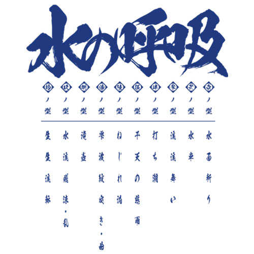 《鬼滅之刃》水之呼吸 白色T-SHIRT