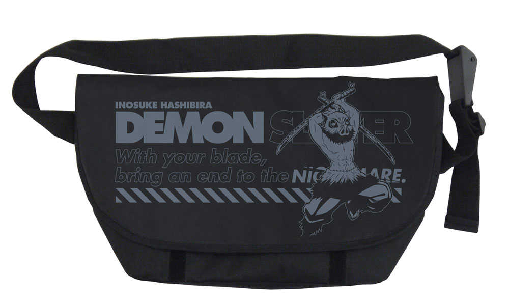 《鬼滅之刃》嘴平伊之助 黑色斜挎包