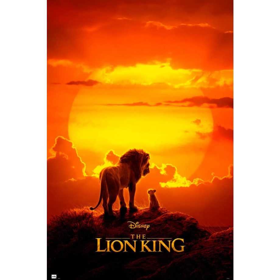 【迪士尼】獅子王(夕陽下的父子) THE LION KING 進口海報/木法沙 /辛巴