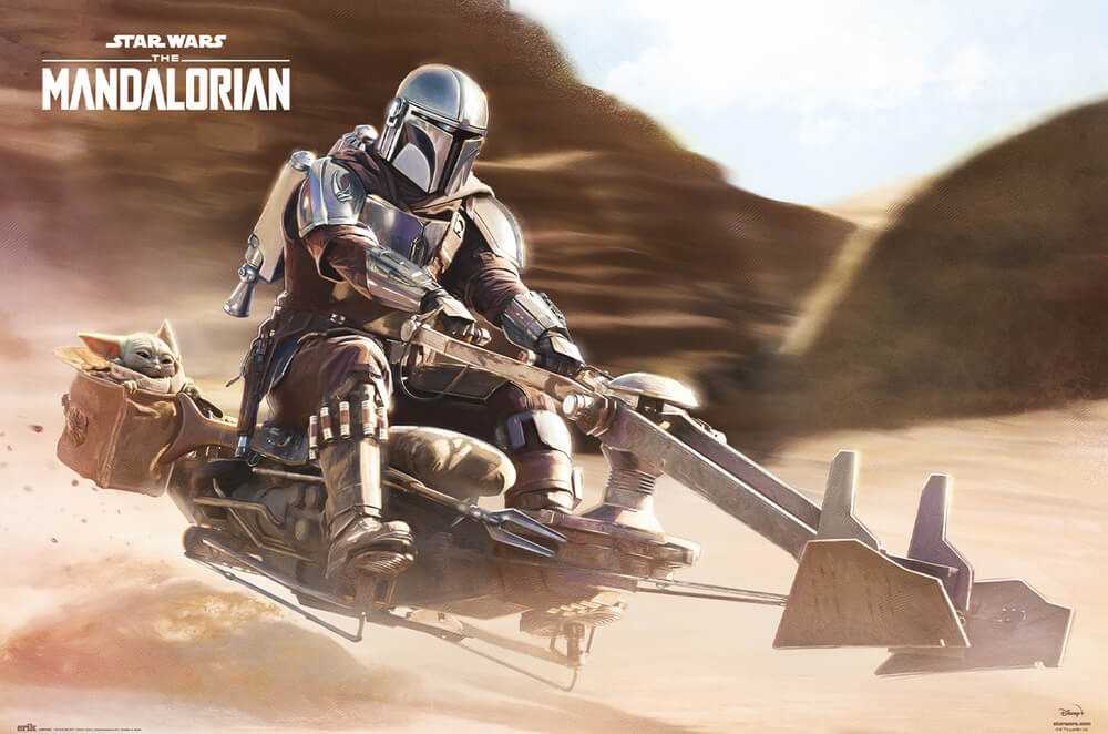 【星際大戰】曼達洛人 (飛車) STAR WARS THE MANDALORIAN 進口海報