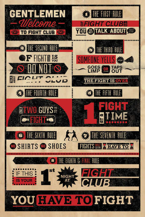 Fight Club 鬥陣俱樂部 (俱樂部規則) 海報