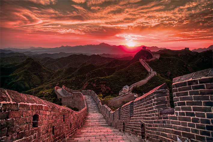 日落萬里長城 The Great Wall Of China (Sunset) – 英國進口海報