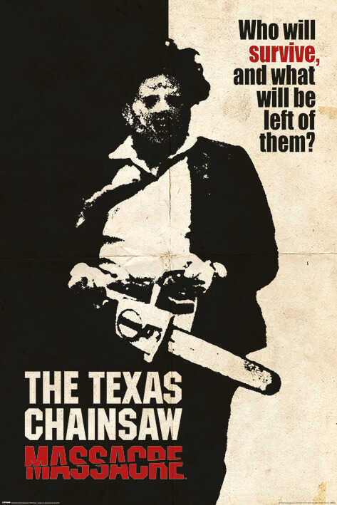 德州電鋸殺人狂 Texas Chainsaw Massacre復古風格英國進口海報