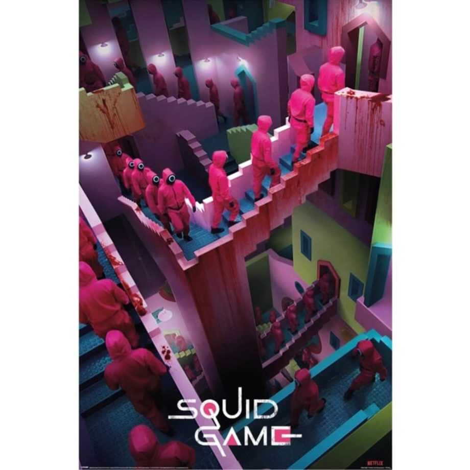 【魷魚遊戲】樓梯迷宮 進口海報 / SQUID GAME