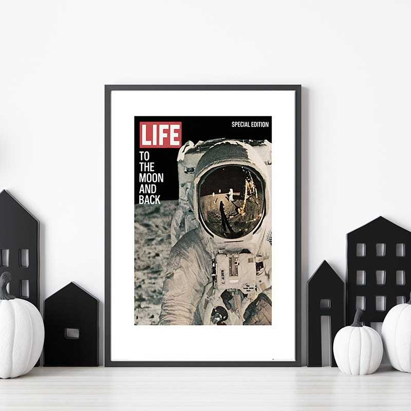 《Life 生活雜誌》1969登陸月球特刊封面 – 60x80cm To the moon and back