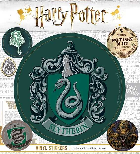 【哈利波特】史萊哲林,五款標誌 - 英國進口貼紙組 HARRY POTTER