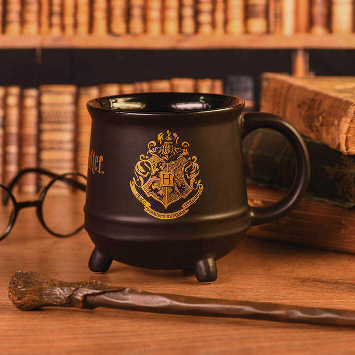 哈利波特(霍格華茲) - Harry Potter (Hogwarts Crest) Ceramic Cauldron Mug - 英國進口馬克杯